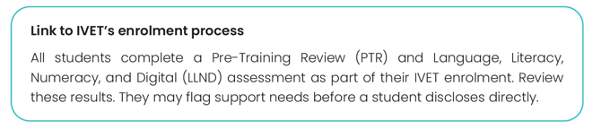 Link to IVET’s enrolment process